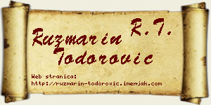 Ruzmarin Todorović vizit kartica
